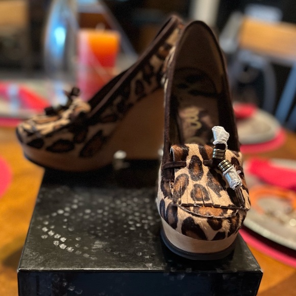 Womens Animal Print ‘Sam Edelman’ Wedges - Picture 4 of 5